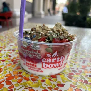 My pitaya and coconut ratio is kinda off, lol. Definitely more coconut. Their sorbets are icy at this location :( was kinda disappointed.