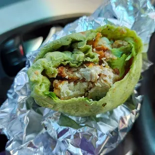Chik-n-caesar wrap (wayyyy better than Project Pollo) is a lot more flavorful and thick chik-n pieces.