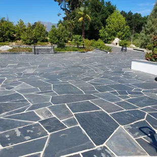 Antique black flagstone