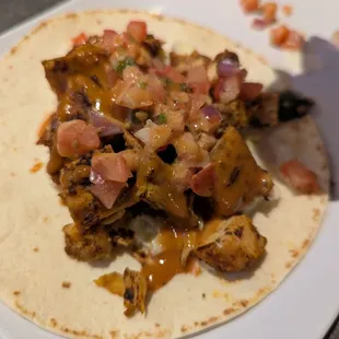 Blackened chicken taco