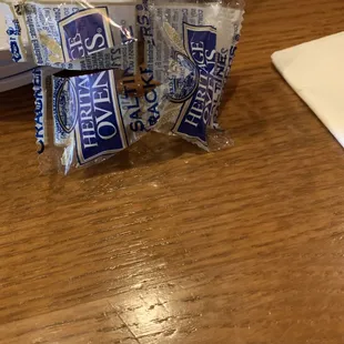 Salteens used for the luscious Cup of Corn &amp; Crab Chowder.