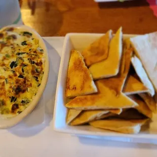 Baked spinach and artichoke dip