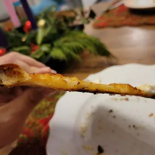 Hard as a rock white pizza