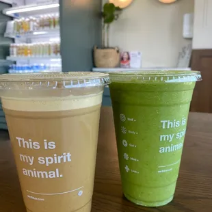 Smoothie and coffee