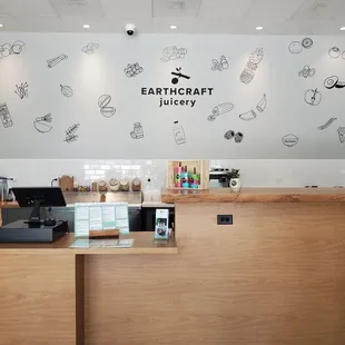 the front desk and counter