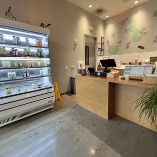 Inside front counter