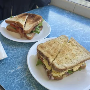 BLT and egg sandwich