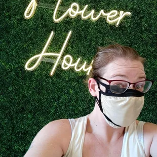 The beautiful entranceway don't look at me look at that beautiful flower hour I love going here because they have a beautiful building