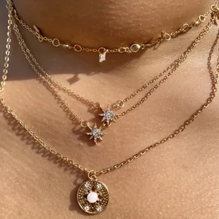 We offer lots of different necklaces and pendants to meet your needs and style! Call for more information! (405)900-5316