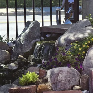 Waterfall in outside area