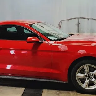 Detail time for this BEAUTIFUL 2018 Ford Mustang!  Call us today for your body &amp; mechanical repair needs! 918.341.3170