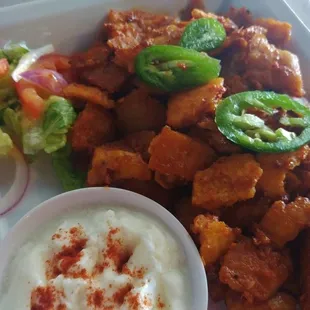 Some kind of pita bread toss!!!!