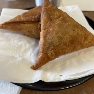 Samosa-- I will get these Every-time we eat here.. little pockets of flavor-