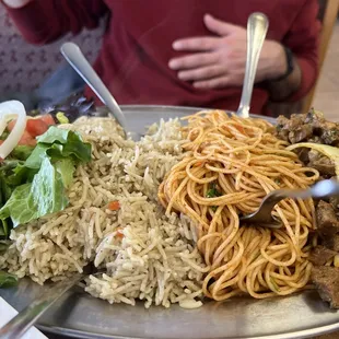 Very accommodating as we wanted to try the rice and noodles.  He enjoyed it all.