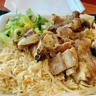 Goat meat with rice