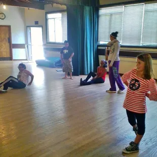 The inside of our studio.  We have three dance studios.