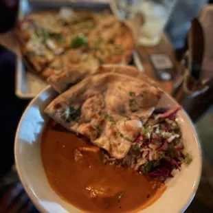 a plate of food on a table