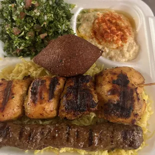 Trifecta Kibbeh Baba Ghanoush Tabouleh