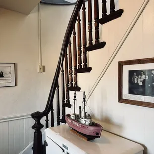 Stairs leading to the widow's walk.