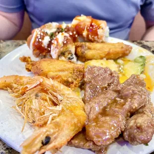 a plate of food on a table