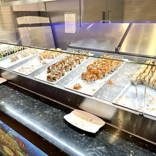 interior, sushi and sashimi