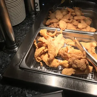 chicken wings and fried chicken, interior