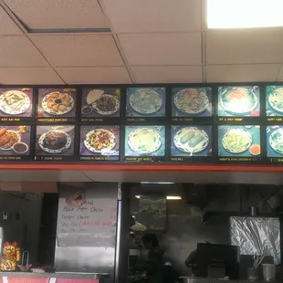 Old style pictures of food.