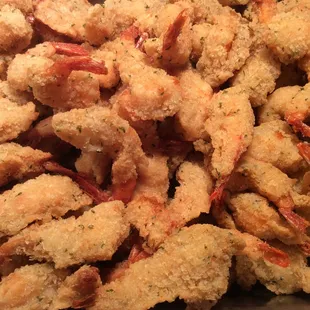 a pile of fried shrimp