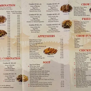 Current Menu as of 3/5/2023