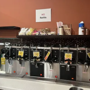 self serve coffee but no refills