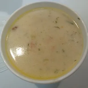 New England Clam Chowder...so good &amp; creamy.
