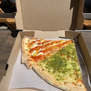 Spicy Chicken and Pesto Slice