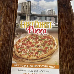 They have a website for the menu