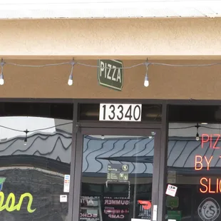 the front of the restaurant