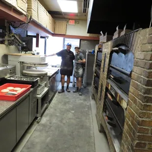 The Pizza making crew and the famous brick ovens!!