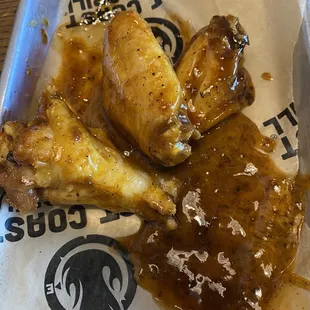 a closeup of the wings
