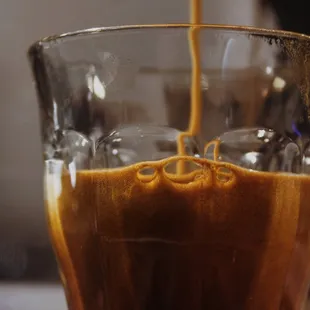 We offer blonde or dark espresso, locally roasted.