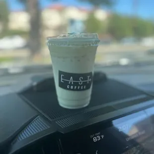 Iced Matcha w/ almond milk