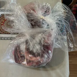 My processed venison rear quarters .