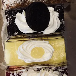 Cannoli  Raspberry cheesecake Oreo cheesecake  Lemon cheesecake