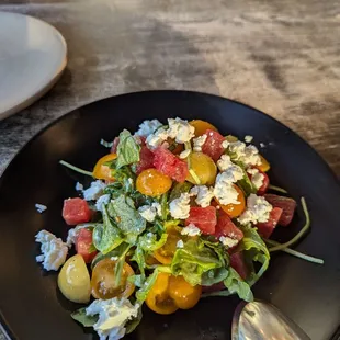 Watermelon and tomato salad
