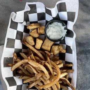 Grouper bites and fresh cut fries