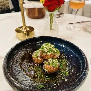 a plate of food on a table