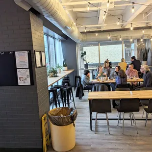 people sitting at tables