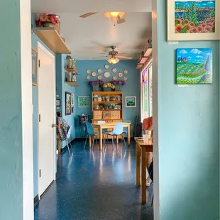 a view of the dining room
