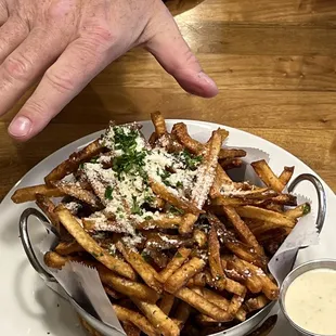 House Cut Truffle Fries are huge and absolutely perfect!