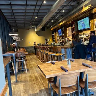 a view of the dining area