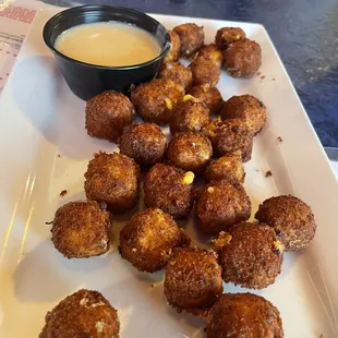 Burnt ass. Cheddar Balls. Chumps in the kitchen man. Should have never let this go out.