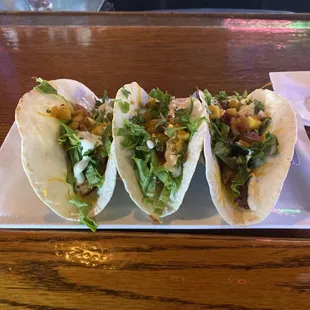 Place is way better then what has been described.     Fish tacos  the best