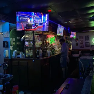 a man standing at the bar